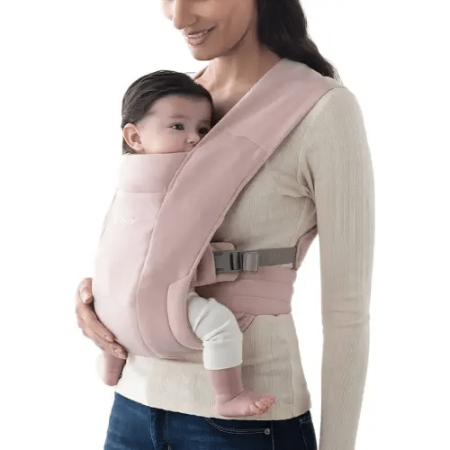 Ergobaby Embrace Baby Sling Carrier Newborn to Toddler - Breathable Baby Carriers for Summer - Sling Wrap Carrier with Hip Seat - Cozy Newborn Essentials (7-25 Pounds), Ponte Knit, Blush Pink