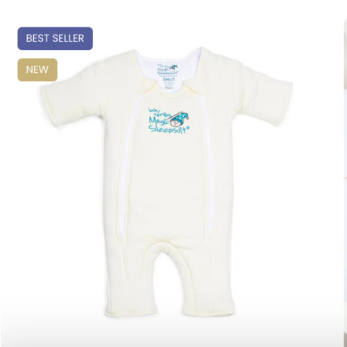 Cream Baby Merlin’s Magic Sleepsuit | Soft 100% Cotton Infant Sleepsuit
