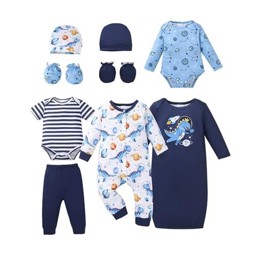 NZRVAWS Preemie Newborn Baby Clothes Infant Essential Must Have Bodysuit Layette Set 11 Piece Preemie-18 Months