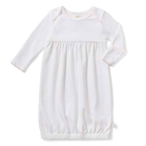 Paty Organic Cotton Overlap Shoulder Baby Gown