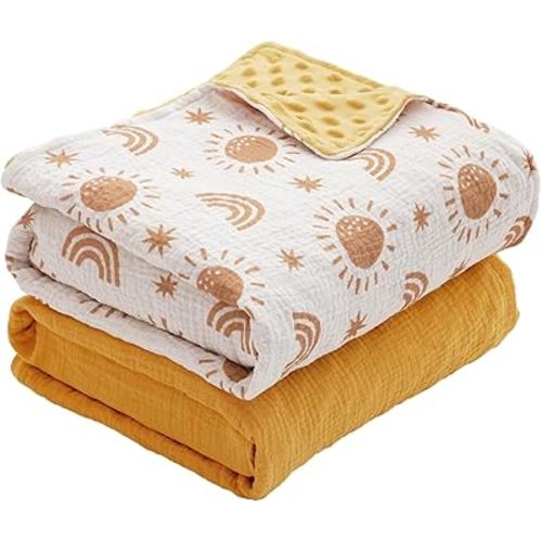 2Pack Baby Blankets for Boys Girls 30 x 40 Inch