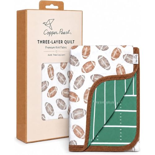 Copper Pearl Jumbo 3-Layer Baby Blanket: Soft Baby Quilts for Boys and Girls | Breathable, Cozy, Toddler Blanket | Baby Quilt for Newborns | 46x46 Premium Polyester/Rayon | Goosie