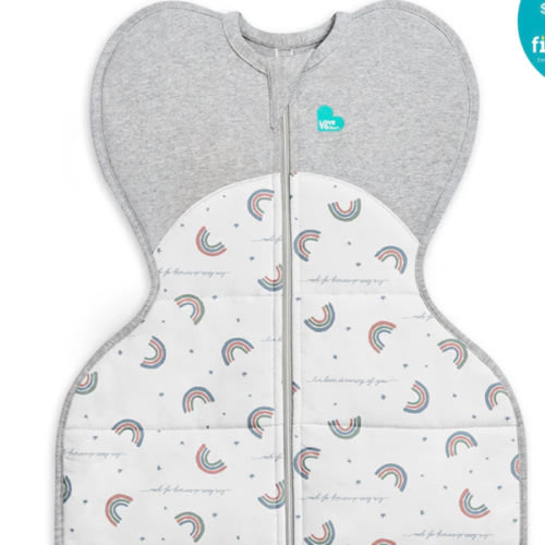 Swaddle Up™ 2.5 TOG Cotton White Rainbow Dream