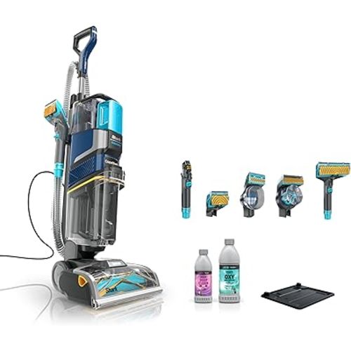 Shark CarpetXpert HairPro with StainStriker Upright Carpet, Area Rug & Upholstery Cleaner, Perfect for Pets & Hair Removal, Carpet Shampooer, 5 Cleaning Tools, Pet Cleaning Solution, Navy, EX304