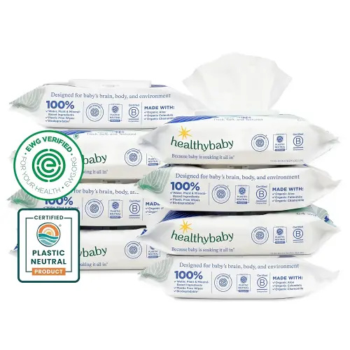 Our Wet Wipes | EWG Verified Safe | 100% Water & Plant Based | Unscented & Safe for Sensitive Skin | Fragrance Free and Totally Chlorine Free (8 packs, 512 wipes)