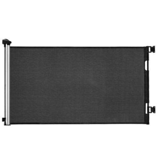 VEVOR Retractable Baby Gate, Extends to 56.3 inch Wide, 31.3 inch Tall, with Security Lock, Easy to Use, Walk Through Without Tripping,Black