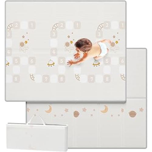 Mloong Baby Playmat, 71x59inch Play Mat for Floor, Large Playmat for Babies and Toddlers,Indoor Kids Carlwing Mat,Outdoor Baby Activity Playing Mat
