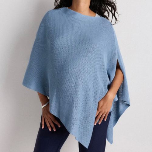 Lightweight Cotton Cashmere Nursing Shawl in Mountain Spring Blue