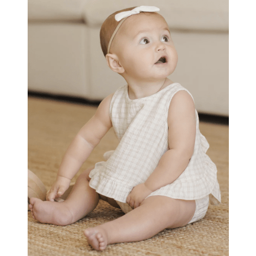 Ruffled Tulip Top + Bloomer Set || Oat Check