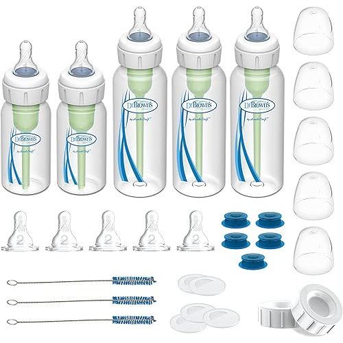 Dr. Brown’s Natural Flow Anti-Colic Options+ Specialty Feeding Starter Kit, 8 oz