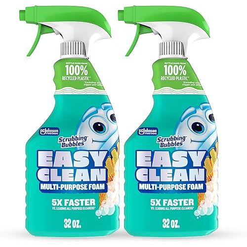 Scrubbing Bubbles Easy Clean Foaming Multipurpose Bathroom Cleaner Spray, Bottle Made from 100% Recyled Plastic, 32 Ounce Spray (Pack of 2)