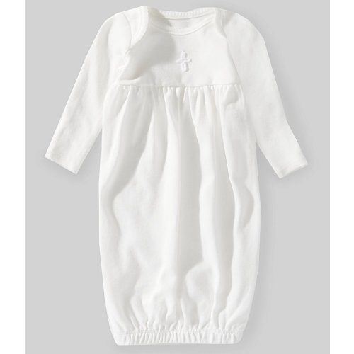 Mud Pie Baby Boys Christening Crochet Cross Gown