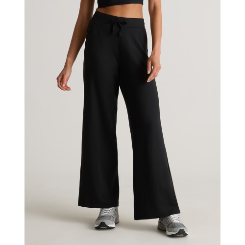 SuperSoft Fleece Wide Leg Pants in Heather Grey