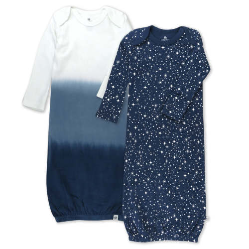 2-Pack Organic Cotton Sleeper Gowns, Rose Blossom/Love Dot | Honest Baby Clothing