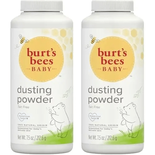 Burt's Bees Baby Dusting Powder, Talc Free and Hypoallergenic for Safe and Gentle Comfort, 100% Natural Origin, Pediatrician Tested, 7.5 Oz (Pack of 2)