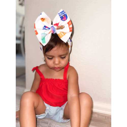 Food baby bows, food bows, fun bows, baby headwraps, baby bow clips, Baby Bow Headband, dairy queen, taco bell, popeyes, taco bell bows, bow