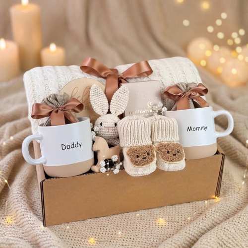 Baby Gift Box for New Mom, Baby Shower Gift Set, Newborn Gift Basket, Mommy and Baby Gift, Unique Baby Gift, New Mom Gift, Baby Shower Gift