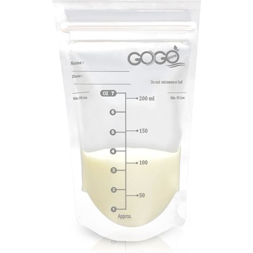 240 CT (4 Pack of 60 Bags) Best Value Pack Breastmilk Storage Bags - 7 OZ, EACH PRE-STERILIZED By Gamma Ray, BPA Free, Leak Proof Double Zipper Seal, Self Standing, for Refrigeration and Freezing