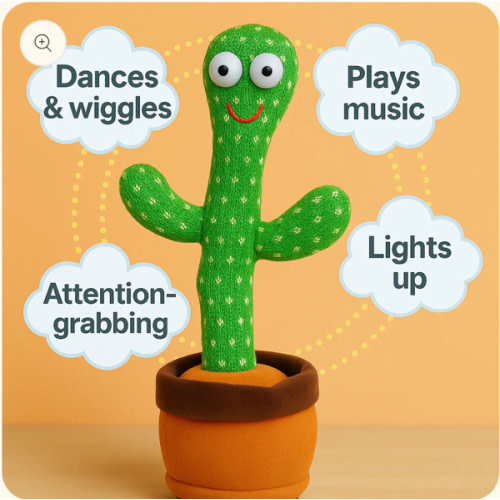 Emoin Dancing Talking Cactus Mimicking Toy