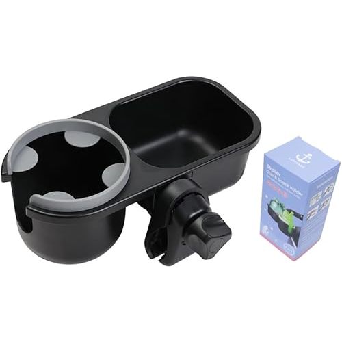 Universal Snack Tray for Stroller with Stroller Cup Holder, Universal Stroller Snack Tray with Cup Holder, Stroller Tray Attachment and Stroller Accessories