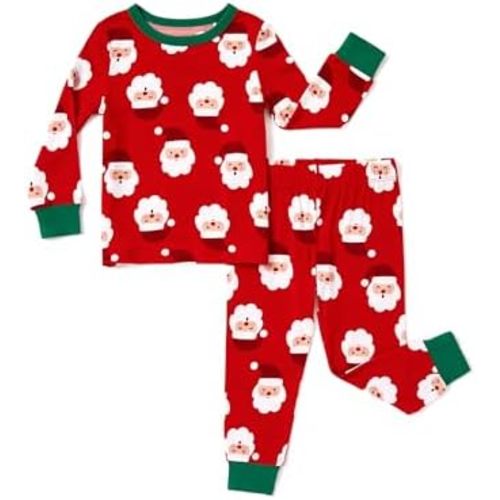 PATPAT Bamboo Viscose Pajama Sets for Toddler Boys & Girls Baby Kids, Ultra-soft Snug fit Pjs Sleepers for Birthday Holiday