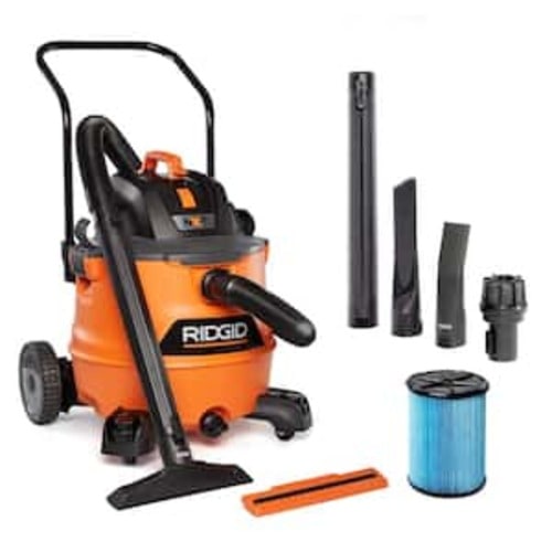 14 Gal. 6.0 Peak HP NXT Shop Vacuum Wet Dry Vac with Fine Dust Filter, Locking Hose, Wands and Attachments HD1400