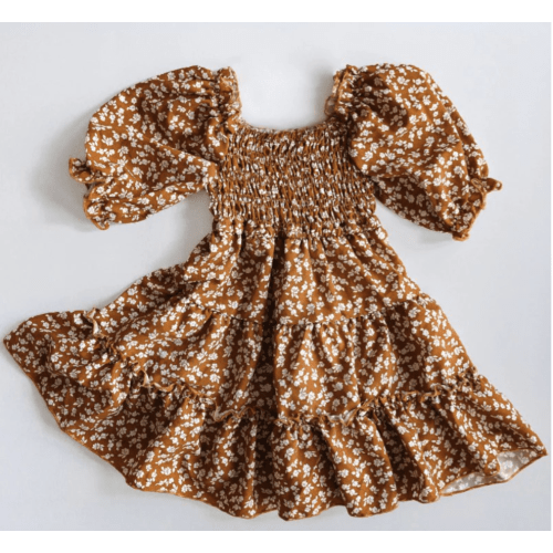 Katherine Russet Floral Dress | Girls Fall Outfit – Bailey's Blossoms