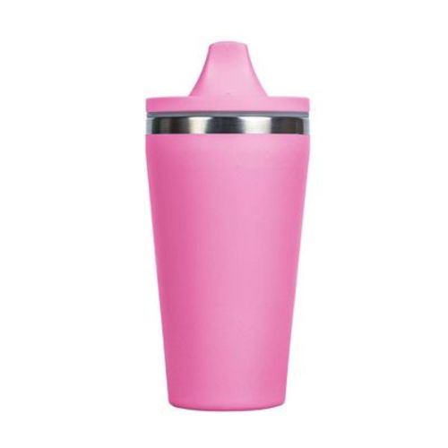 Re-Play 10 fl oz Stainless Steel No-Spill Sippy Cup - Bright Pink