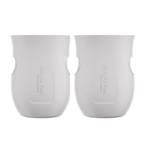 Gulicola Glass Baby Bottle Silicone Sleeves, White, 5 oz - 2pks