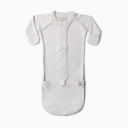 Goumi Kids 24hr Convertible Sleeper Baby Gown - Storm Gray, 0-3 M