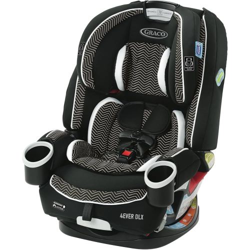 Graco 4Ever DLX 4-in-1, 10 Years Use Infant to Toddler Car Seat, Zagg, Includes Rear Facing, Forward Facing, Highback Booster & Backless Booster Seat options