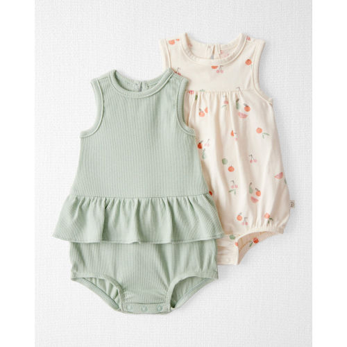 Baby Girl 2-Pack Organic Cotton Bubble Rompers - Little Planet | Carter's