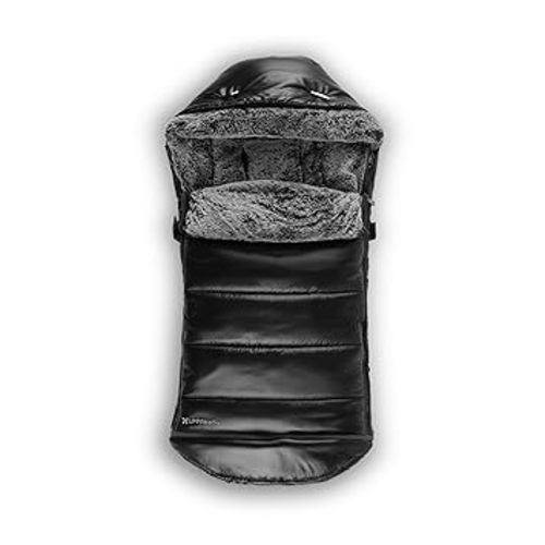 UPPAbaby CozyGanoosh Luxe 2-in-1 Footmuff - Fits Strollers + RumbleSeat – Ultra-Plush with Zip-Out Liner, All-Season Weatherproof Cover - Lyla (Onyx Nylon)