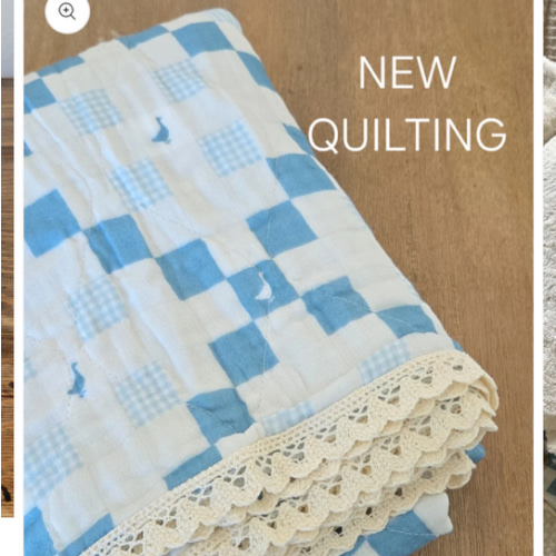 Grandma's Goose QUILTED 6 Layer Gauze Blanket