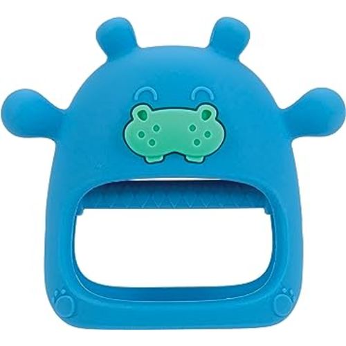 Nuby Silicone Wrist Teething Mitten - Baby Teether Ring - 3+ Months - Hippo