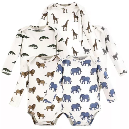 Baby Unisex Natural Cotton Long-Sleeve One-Piece