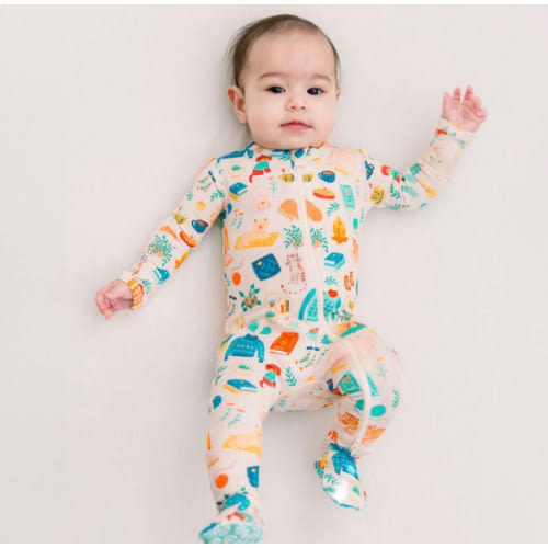 Bamboo Footie Zipper Baby Pajama - Cozy Cats & Dogs Bamboo Onesie Sleeper - Hygge Spark Joy – Raising Mama