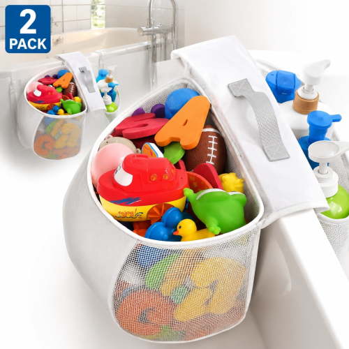 Genreen, Bath Toy Organizer, Saddle Shape, Mesh with Wide Opening