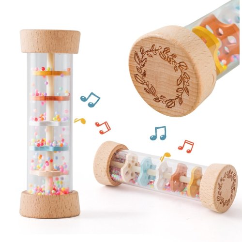 Wooden Rain Sound Cylinder | Montessori Sensory Toy | Auditory Development – Playroom Collective