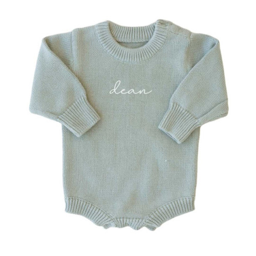 Personalized Knit Sweater Bubble Romper