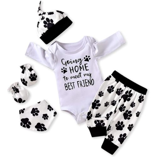 Aalizzwell Newborn Baby Boy Long Sleeve Outfit for Fall Winter
