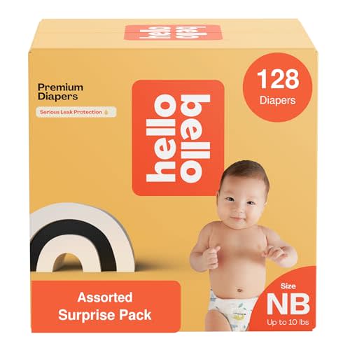 Hello Bello Diapers Assorted Gender Neutral Surprise Pack, Newborn 128ct