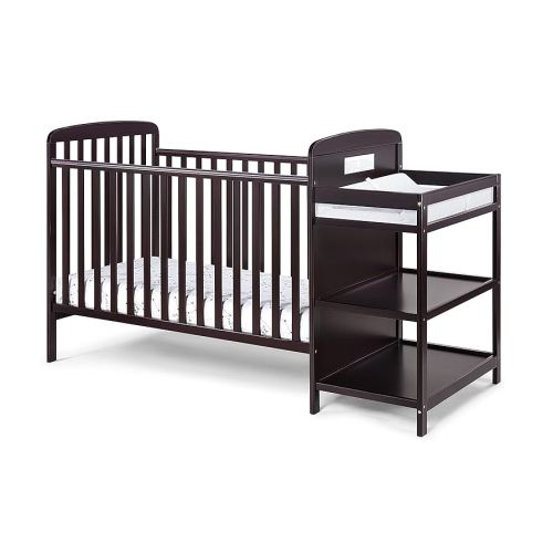 Suite Bebe Ramsey 3 in 1 Convertible Crib and Changer in an Espresso Finish