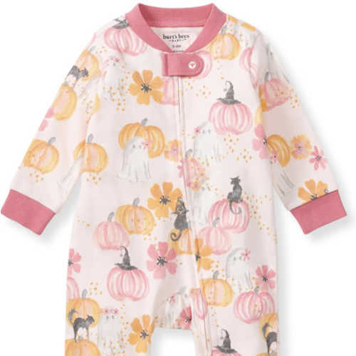 Burt's Bees Baby Girls' Organic Cotton Sleep and Play Footed Pajamas