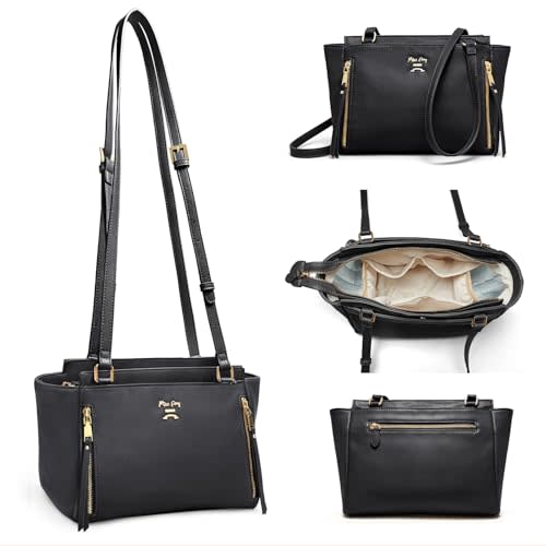 miss fong Leather Small Diaper Bag Crossbody Diaper Bags Diaper Clutch | 7 Pockets 2 Insulated Pockets Adjustable Shoulder Strap,Waterproof Crossbody Bags for Women, Stylish Crossbody Purse
