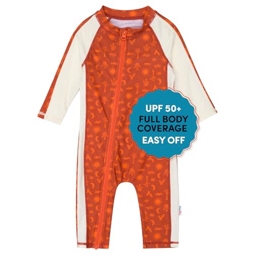 SwimZip Boys' Long-Sleeve UPF 50+ Swimsuit for Baby, Toddler, & Little Boys