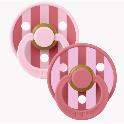 BIBS STUDIO 2 Pack Block Pacifiers - Baby Pink Coral Mix – Bibsworld store US