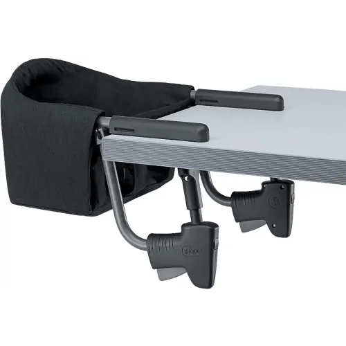 Chicco FastLock Hook-On High Chair, Portable High Chair for Babies and Toddlers, Sets up in Seconds | Black/Black