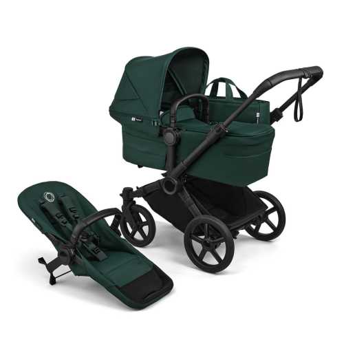 Bugaboo Donkey 6 Complete Single-to-Double Stroller - Black / Fern Green / Fern Green