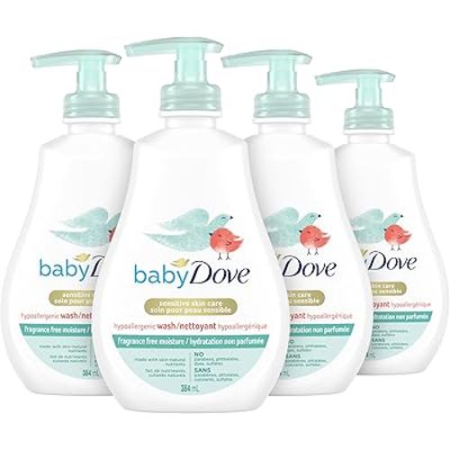 Baby Dove Sensitive Moisture Wash 384ml, pack of 4